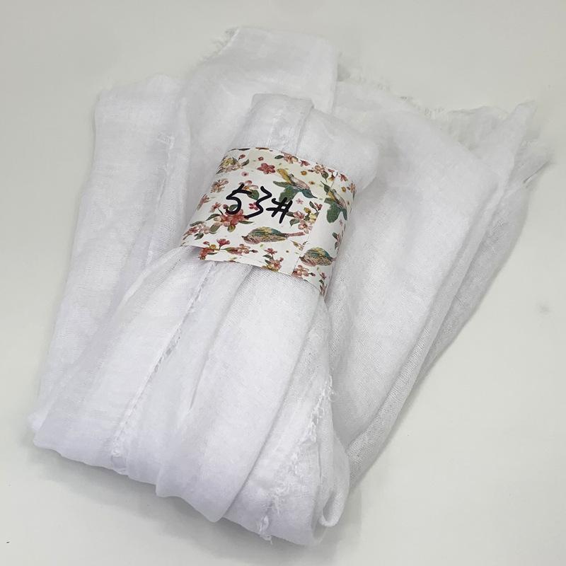 Women Cotton Scarf New Summer Girls Solid Color Sunscreen Thin Scarves Soft Shawl Foulard Viscose Spring Lady Wrap Shawls
