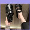 2024 Summer New Women's Slippers Pure Color Casual Thick-soled Buckle Casual Fashion Beach Sandals