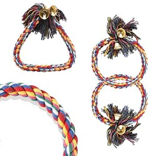 Parrot Rope 0.5-2M Climbing Toy Sturdy Flexible Deformable Budgie Stand for Parakeet African Grey Parrot Macaw Lovebird Finches