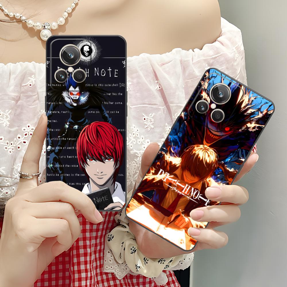 Death Note Kira Light Mobile Phone Case for Realme 15 14 13 12 11 10 9 Pro Plus T i Lite 5G Colorful Printing Cover Luxury Cover