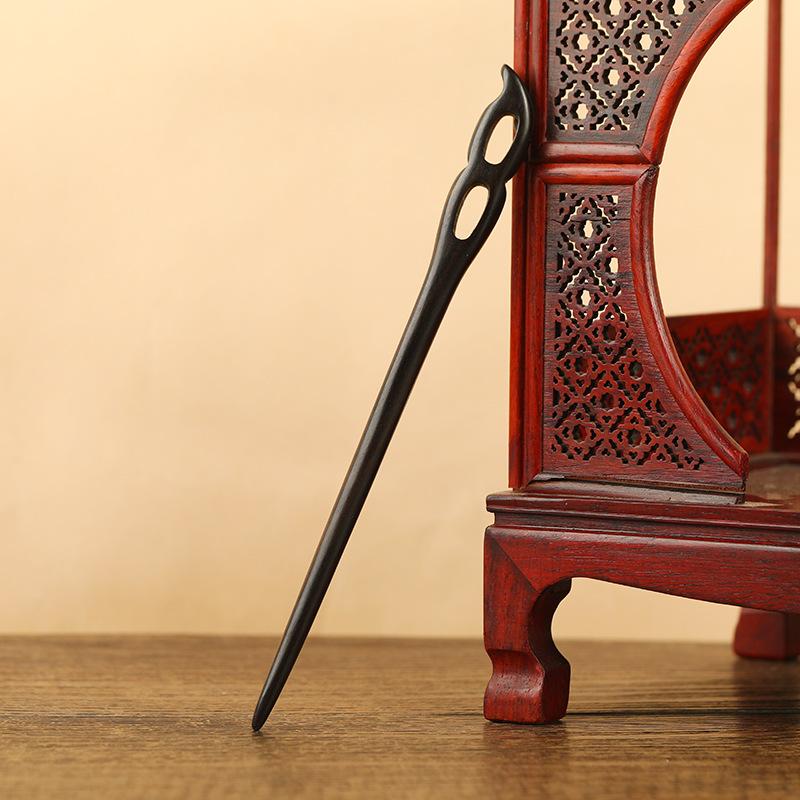 Ebony Hairpin, Ancient Hairpin, Simple Modern Disc Hairpin, Wooden Hairpin, Chinese Hanfu Cheongsam Headdress