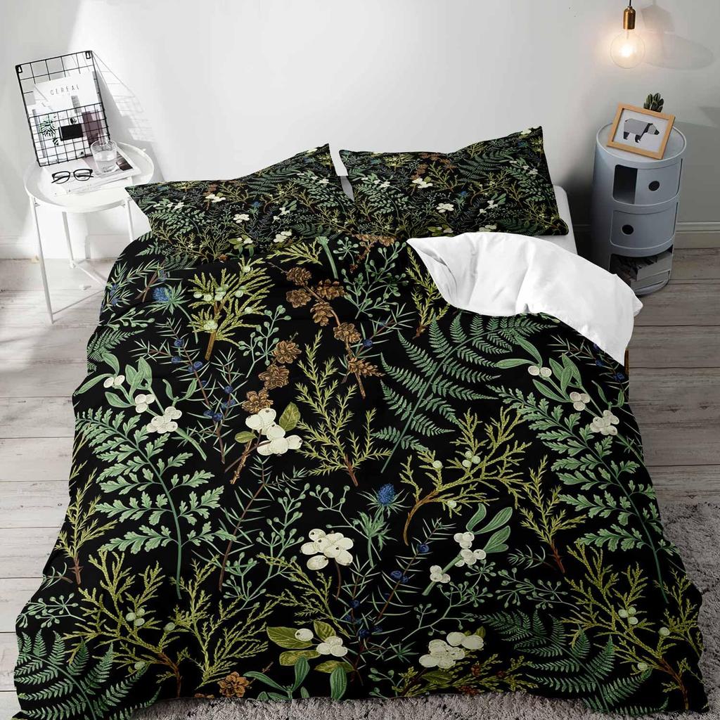 Chic Spring Flower Duvet Cover Vintage Flowers Comforter Cover Microfiber Garden Floral Bedding Set Full Queen Size Bedclothes