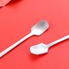 Stainless Spoon Square Teaspoon Long Handle Mixing Stirring Coffee Tea Spoons Dessert Ice Cream Mini Scoop Kitchen Tableware