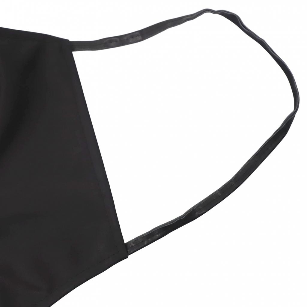 Kitchen Apron PVC Leather Soft Waterproof Black Comfortable