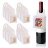 20PCS Kraft Paper Red Wine Gift Box Window Hanging Box Candy Biscuit Packaging Box White Card Folding Paper Packaging Candy Gift