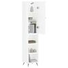 VidaXL Buffet haut Blanc brillant 34,5x34x180 cm Bois d'ingénierie 3198955