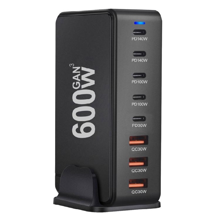 600W USB C Fast Charging Station 8 Port Power Adapter with 5 USB C and 3 USB A for Efficient Multi Device Charging