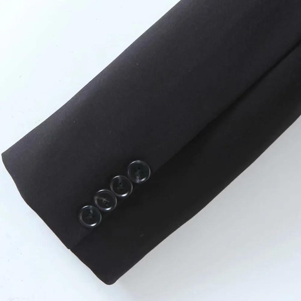 Women's Retro Street Style Suit Jacket & High-Waisted Irregular Midi Slim Skirt Set