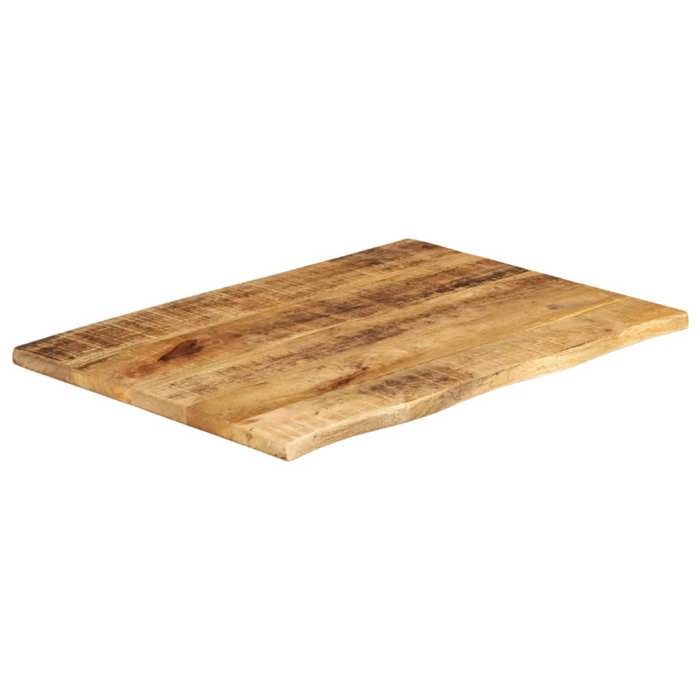 VidaXL Tabletop 80x60x2.5 Cm Live Edge Solid Mango Wood, Wooden Tabletop, Side Table Top, 370356