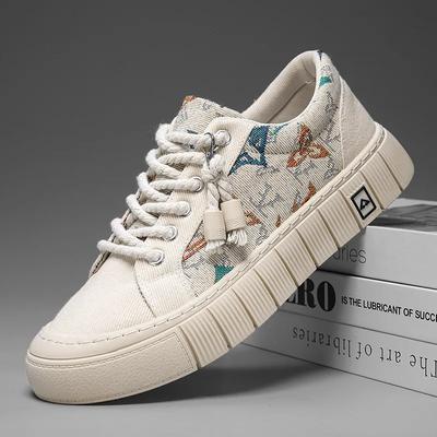 Fashion Fashion Canvas Sneakers Men Breathable Flat Shoes Summer Casual Shoes For Men New Man's Sneakers 2024