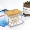1PC Caixa de armazenamento de cotonete Caixa de armazenamento de palitos de dente Organizadores de armazenamento de caneta de maquiagem Caixa transparente à prova de poeira Organização doméstica