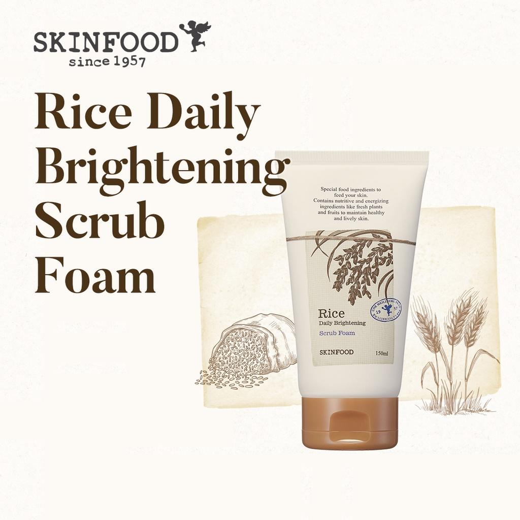 

SKINFOOD Rice Daily Осветляющий скраб-пенка 150 мл Очищающее средство для лица Пилинг Очищающее средство