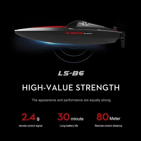 2.4G High-speed Remote Control Boat Children's Boat Racing Toys Waterproof Rechargeable Boat
