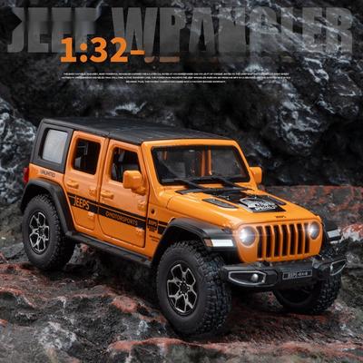 1:32 Jeep Wrangler Rubicon Off-road Car Alloy Model Car Toy Diecasts Metal Casting Sound and Light Car Toys For Children Vehicle
