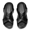 Herren Sommersandalen aus zweilagigem Rindsleder: Große Größe, Lässig für draußen, Leichte Slip-ons