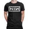 NIN Retro Logo Nine Inch Nails T-skjorte Herre Mote Bomulls T-skjorte Rund Hals Kortermet T-skjorter Gaveidé Klær