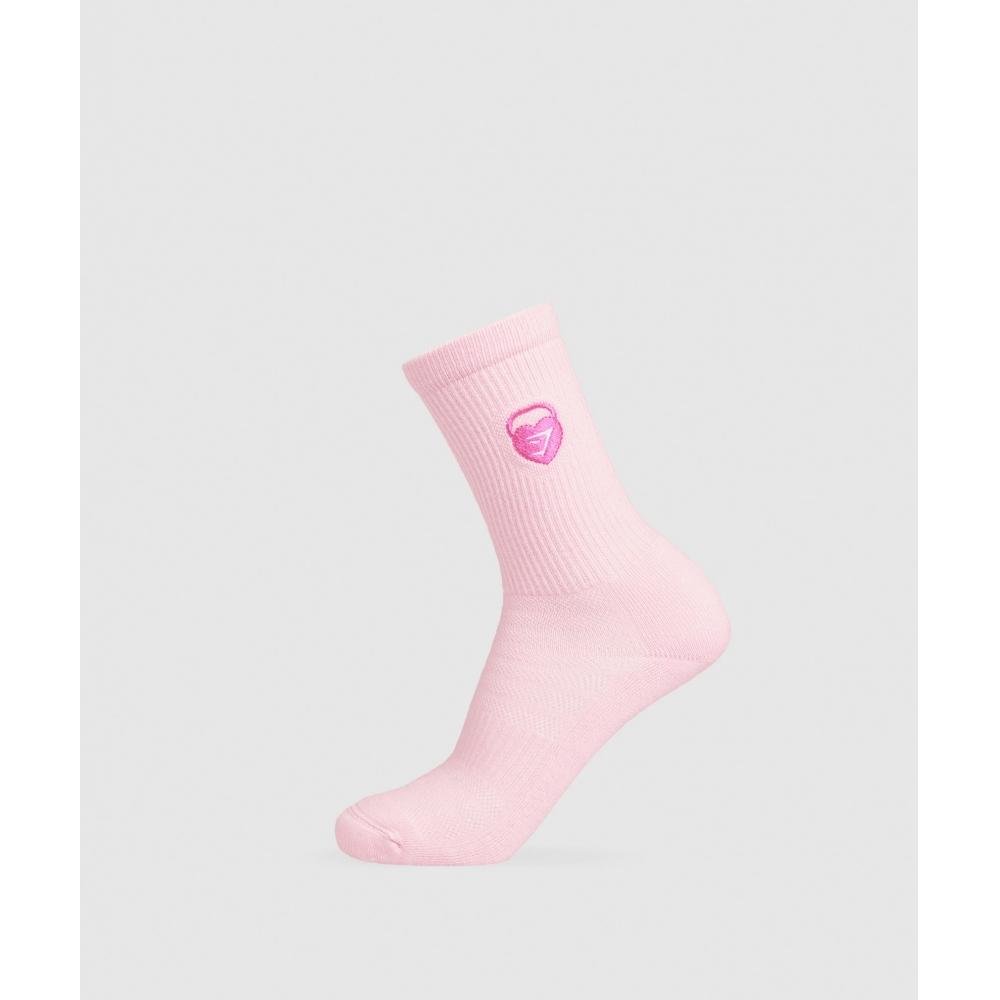 

Gymshark Gfx Love Heart Cutie Crew Sock Single Dolly Pink I1b3i Kb07 L