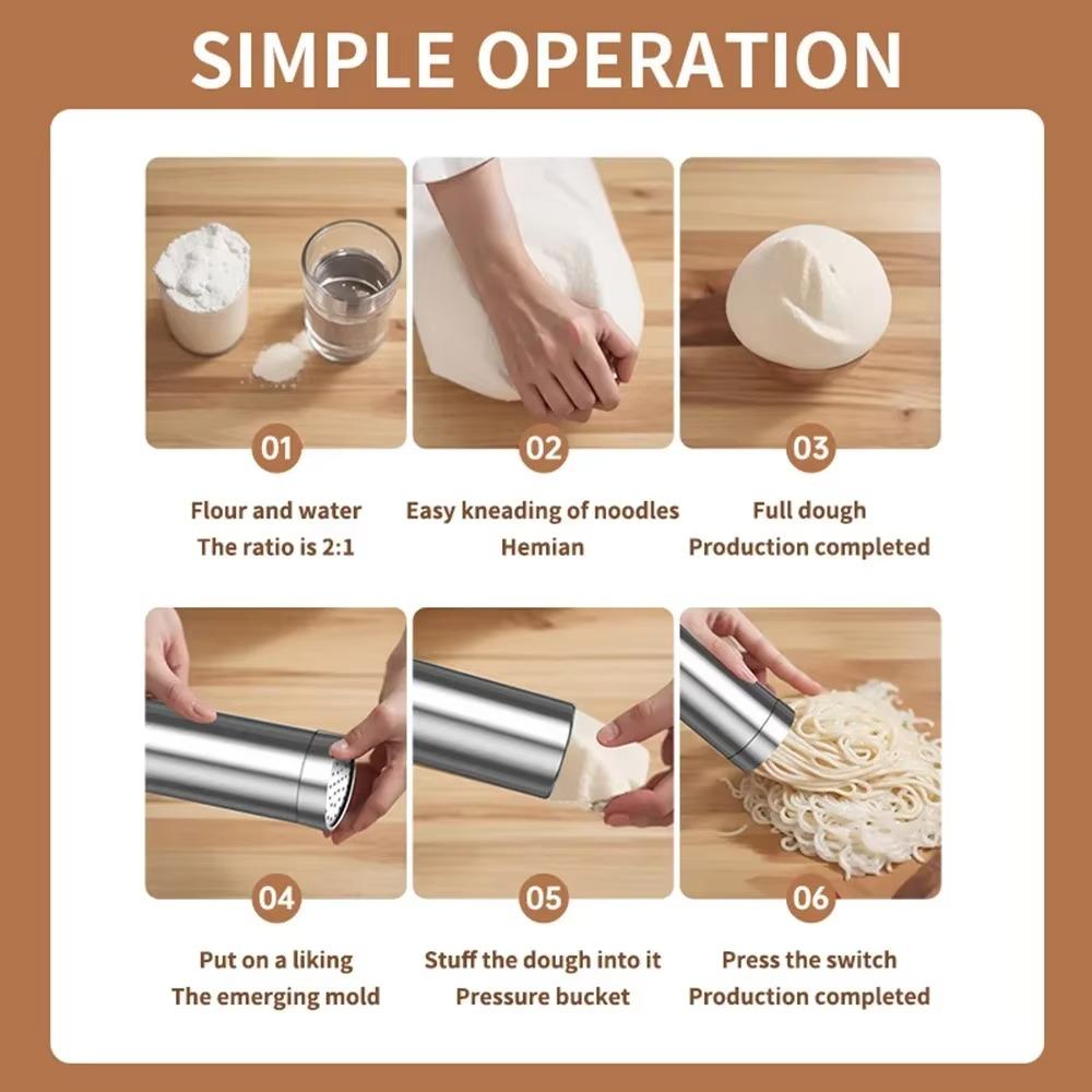 USB Rechargeable Electric Pasta Noodle Makerr Fully Automatic Noodle Squeezing Machine  Dough