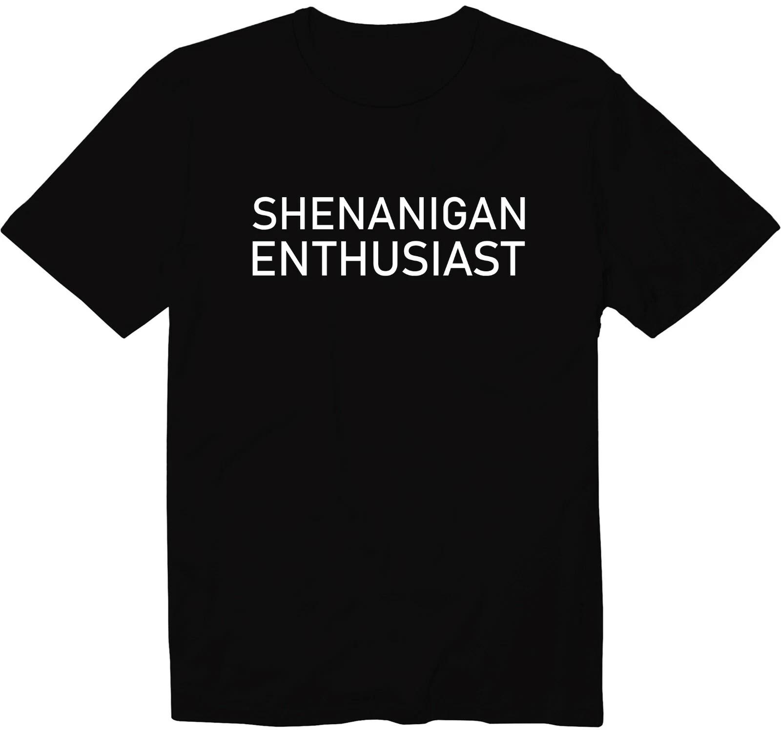 Shenanigan Enthusiast Cool Funny Saying Crewneck Graphics T-Shirt Shamrock Shirt 3XL