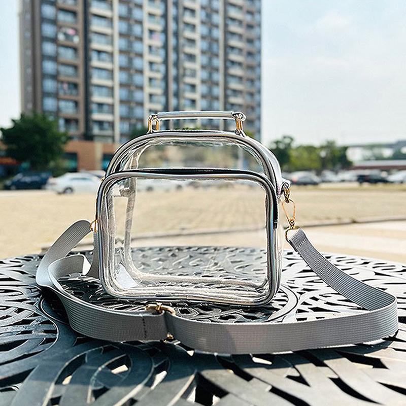 Transparent Pvc Ladies Small Handbags Women Clear Bag Waterproof Casual Simple Crossbody Shoulder Bags