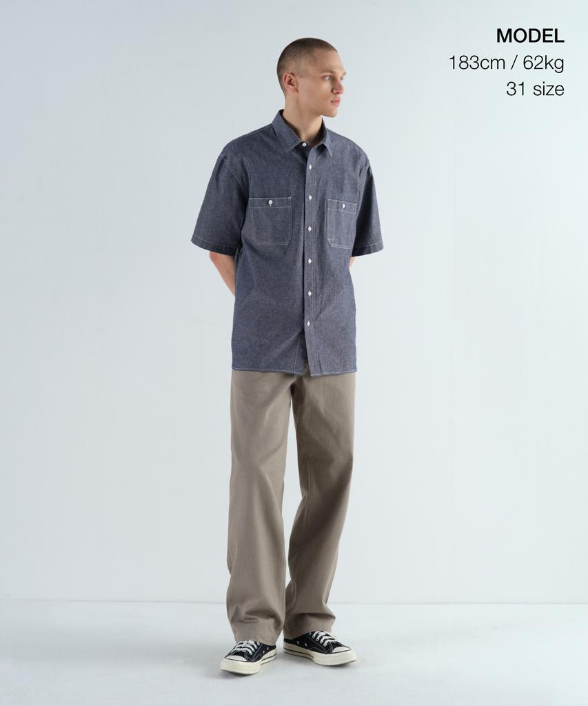 MUSINSA STANDARD Denim-Like Officer Pants [Grayish Beige]