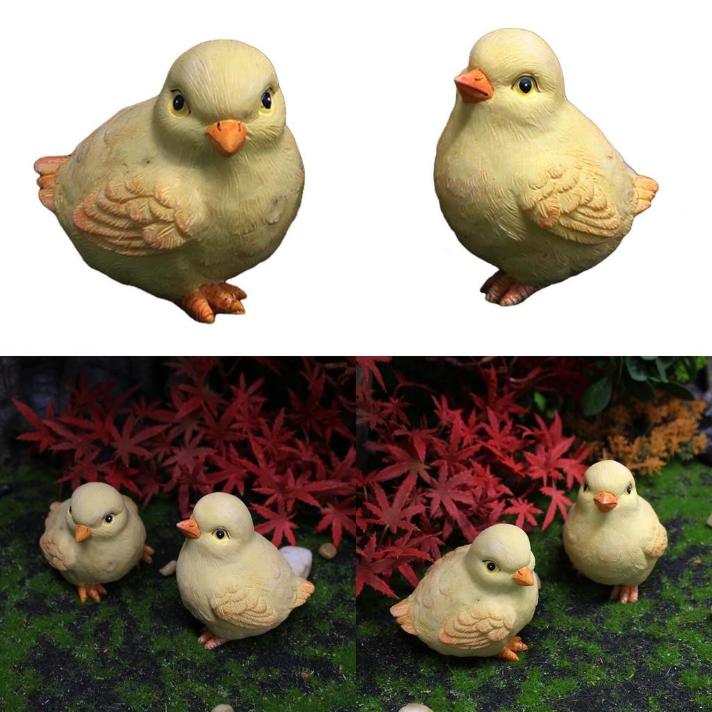 Resin Decor Animal With Chick Design For Garden Micro Landscape Patio Ornament