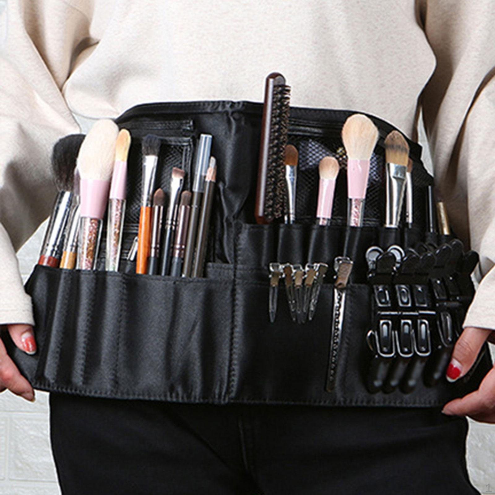 

Makeup Brush Waist Bag,Professional for Artist Lightweight Organizer Travel Sturdy with Belt