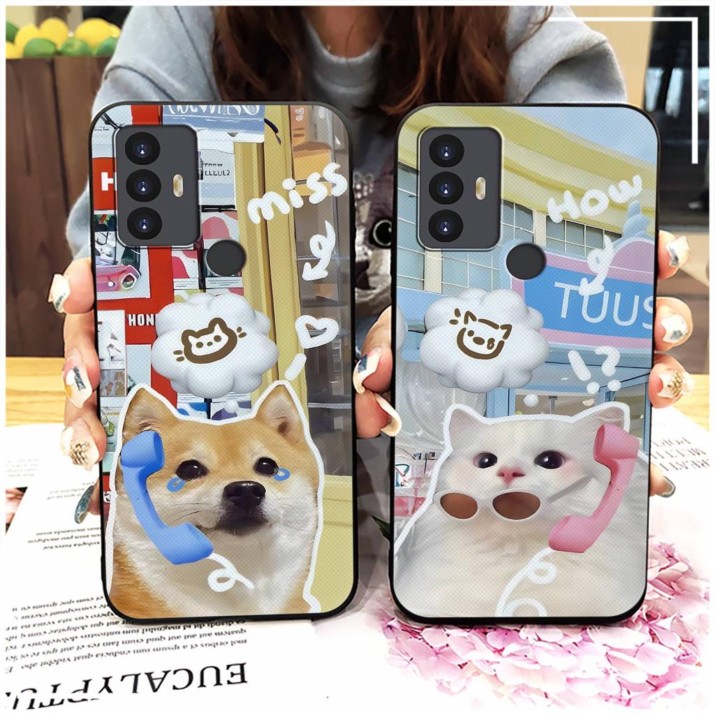 Silicone Anti-dust Phone Case For TCL 30SE/30E/306/305/Sharp Aquos V6/V6 Plus Soft case Waterproof Back Cover Cute TPU