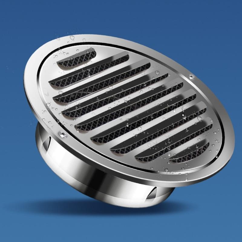 Elegant Round Sturdy Stainless Steel Soffit Ventilation Grille with Builts In Bathroom Home Accessory for Apartments