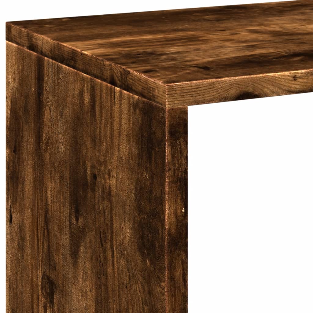 Room Divider Bookshelf Smoked Oak 69.5 x 29 x 103.5 cm
