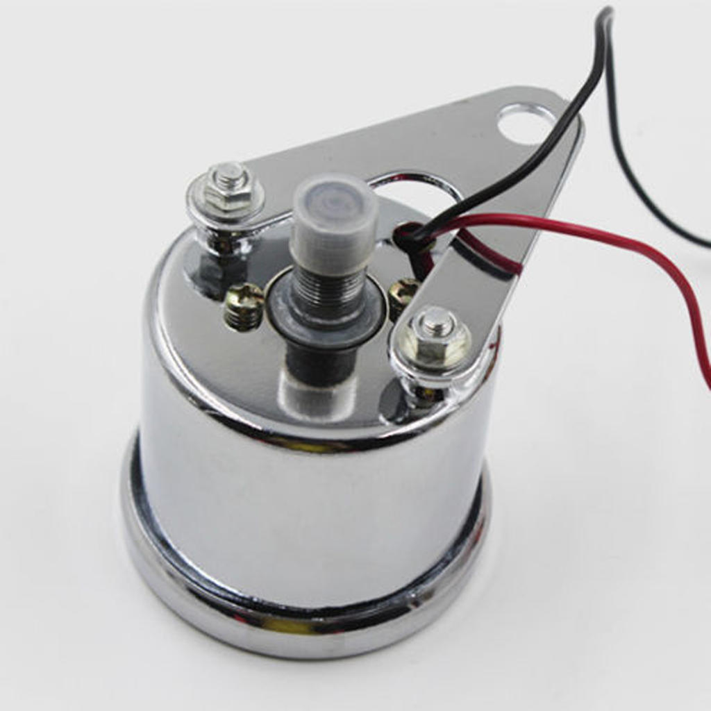 Motorcycle Dual Odometer Speedometer Stainless Steel Analog Instrument Universal 12V for Scooter or Moped