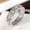 Certified 1.32cttw D Color All Moissanite Wedding Ring for Women 100%   CopperWide Eternity Band Luxury Jewelry Gift