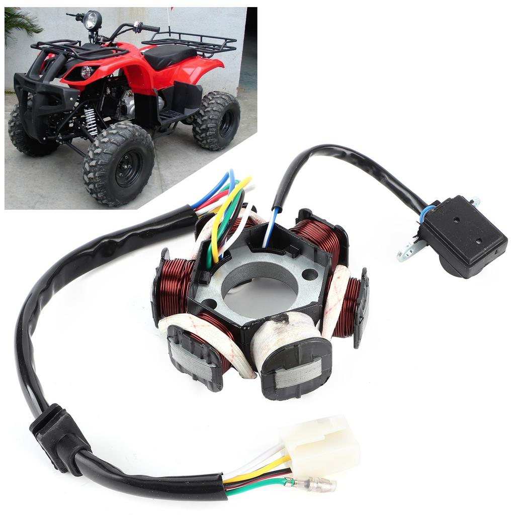 GY6 C110‑6 Magneto Stator Coil Replacement Parts Accessory for Dirt Bike (Single Yellow AC)