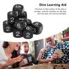 20PCS 6 Sided Number Dice Plastic 16mm Round Corner Polyhedral Dice Set for Numeral Teaching Board Games Black
