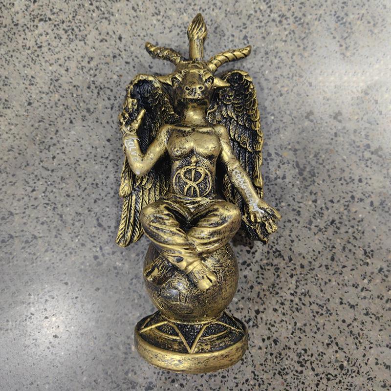 Baphomet Divine Goat Of Mendes Statue Church Of Satan Sabbatic Goat Idol Baphomet Resin Satanic Occultic The Horned God Goat