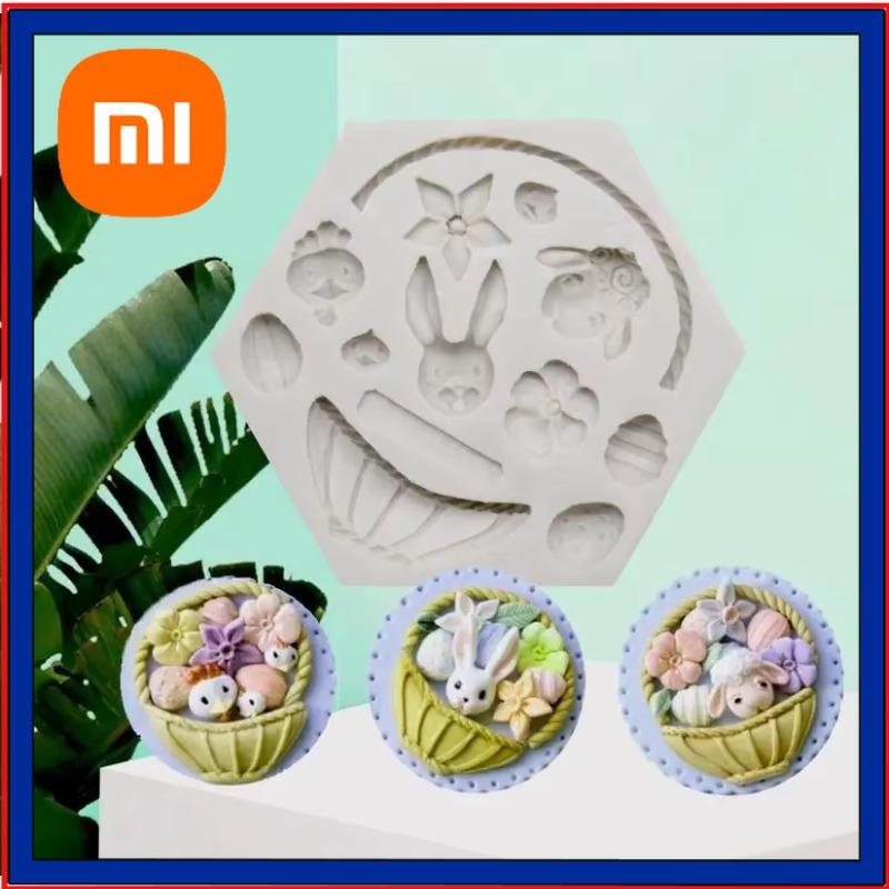 Xiaomi Easter Rabbit Handmade Mold 3D Silicone Egg Flower Fondant Chocolate Mold Cake Baking Accessories Cake Decoration Accessories