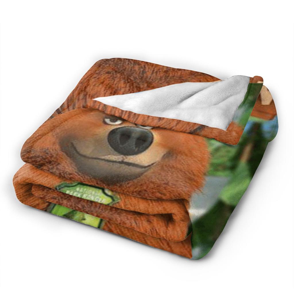 Grizzy and the Lemmings Warm Soft Blanket Boy Girl Plush Throw Blanket Comfortable Couch Chair Flannel Bedspread Sofa Bed Cover