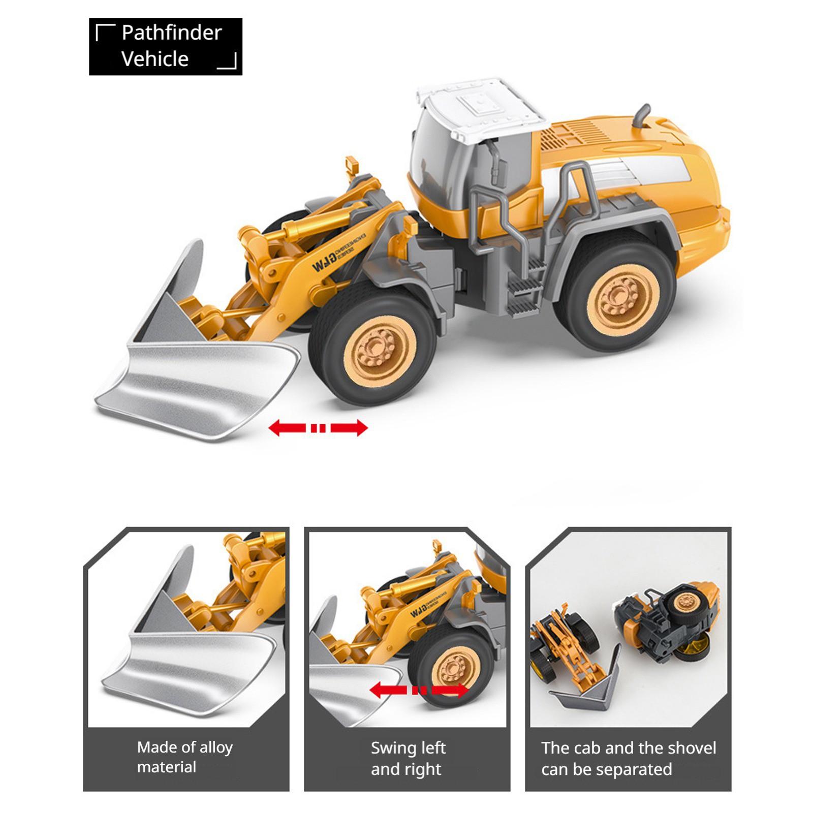 

Игрушечный самосвал для мальчиков, реалистичный экскаватор из сплава, инерционный грузовик One Size