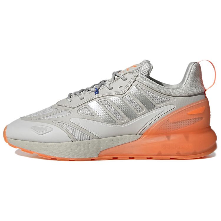 Adidas Originals ZX 2K Boost 2.0 Outdoor Sports Fabric Non-Slip Wear-Resistant Low-Top Training Running Shoes Men Sneaker Gray Orange GW8241