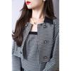 Classic Thousand Bird Grid Small Fragrant Short Coat