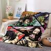 Demon Slayer Characters Flannel Blanket Super Soft Warm Cozy Blanket For Sofa Bed Office Travel Allseason Home Decor Gift