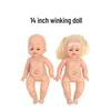 14" Reborn Doll Girl with Accessories: Includes Drinking, Peeing, Dressing, Blinking Features, Plain Body, and Bottle.