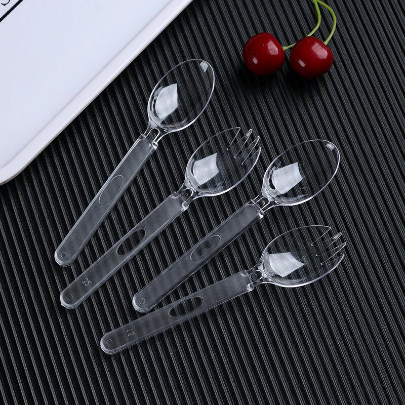 ZISIZ Individually Wrapped Disposable Plastic Spoons