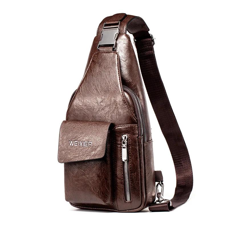 Men's Chest Bag, Outdoor Casual Men's Crossbody Bag, Multifunctional Waterproof Single Shoulder Backpack, Chest