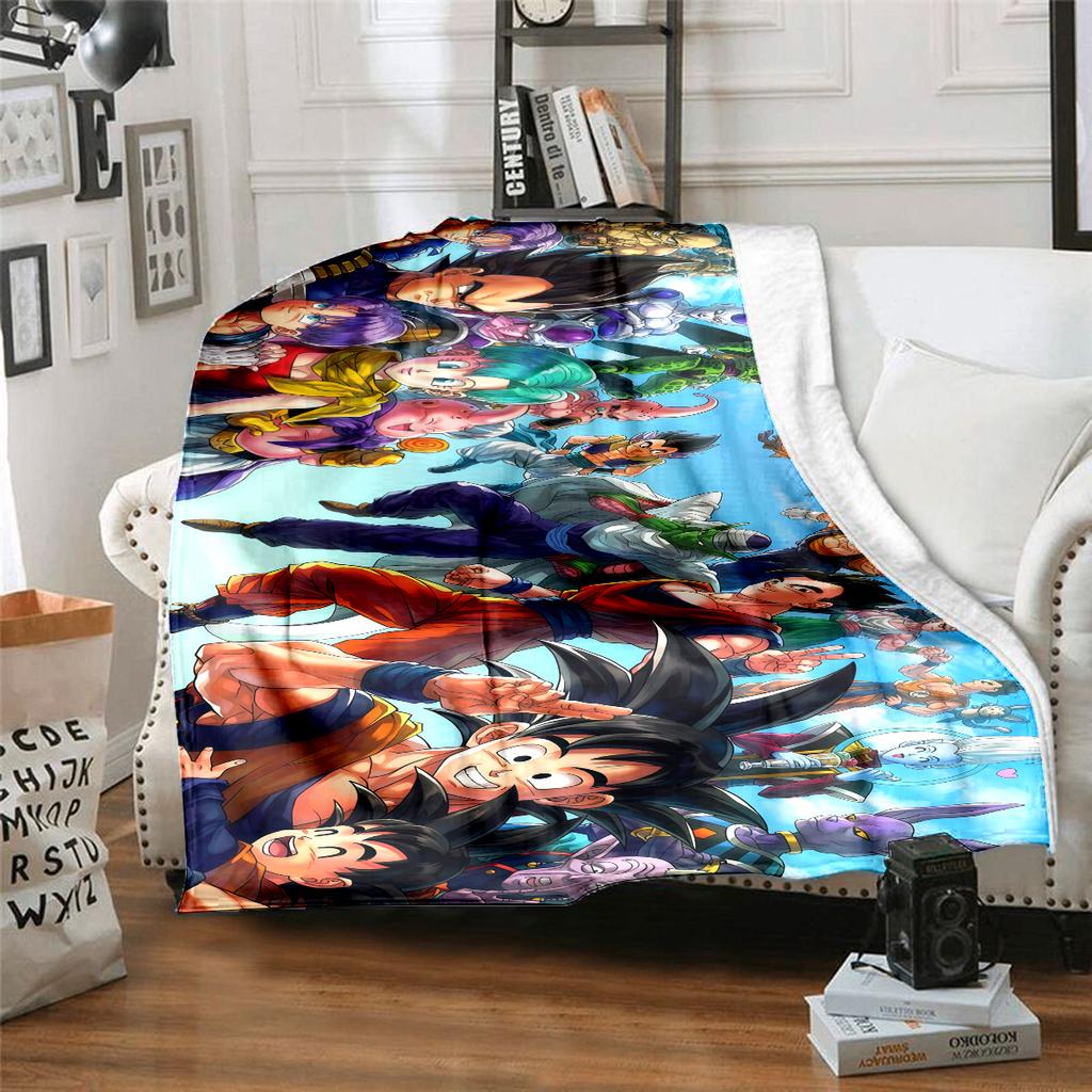 1PC DRAGON BALL  Print Flannel Blanket, High Quality All Seasons, Home Decor, Warmth and Comfort, Perfect for Christmas Gifts