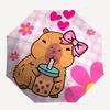 1pc Capybara Umbrella, Sun Protection, And UV Shielding. It Has Eight Sturdy Ribs for Outdoor Use And Perfect As a Holiday Gift