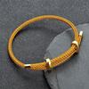DIY Couple Bangles Adjustable Gold Plated Stainless Steel Buckle Lucky Red Woven Wire Rope Bracelets for Men Women Gifts