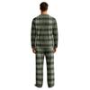 Men's Long Sleeve Pajama Set with Button Crotch and Elastic Drawstring Waist for Home Comfort