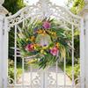 Spring Wreath for Front Door 22'' Artificial Flower Wreath for Wall Wedding Party Home Decorations for Indoor Outdoor