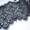 1.5m x 21cm Black Chantilly Lace, Non-stretch Vintage French Eyelash Lace Trim for Sewing, Lingerie, Dress, Garment, Crafting